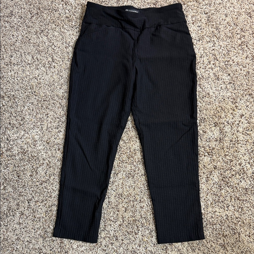 Versona Black Cropped Dress/Work Pants Size XS